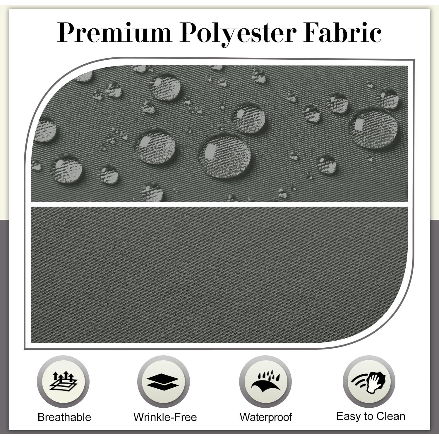 Cozyide Outdoor Chair Cushions  Waterproof Patio Seat Cushions With Adjustable Straps  Round Corner Patio Chair Cushions For Garden  Dark Grey  17X16X2 Inch (Pack Of 4)