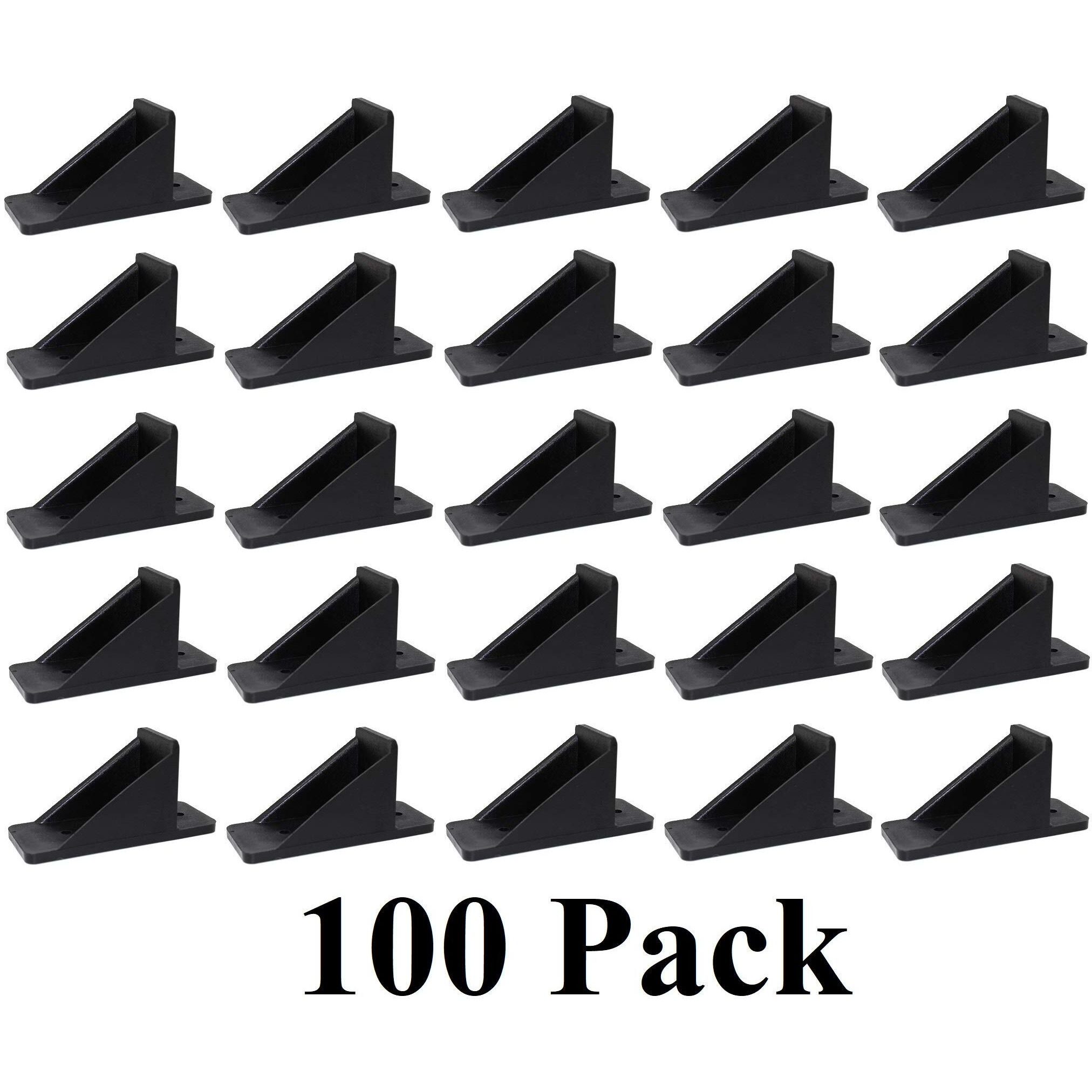 Jsp Manufacturing V2-Mini Roof Guard Snow Guard Prevent Sliding Ice Snow Stop Buildup Plastic Multipack-Multicolor (100  Black)