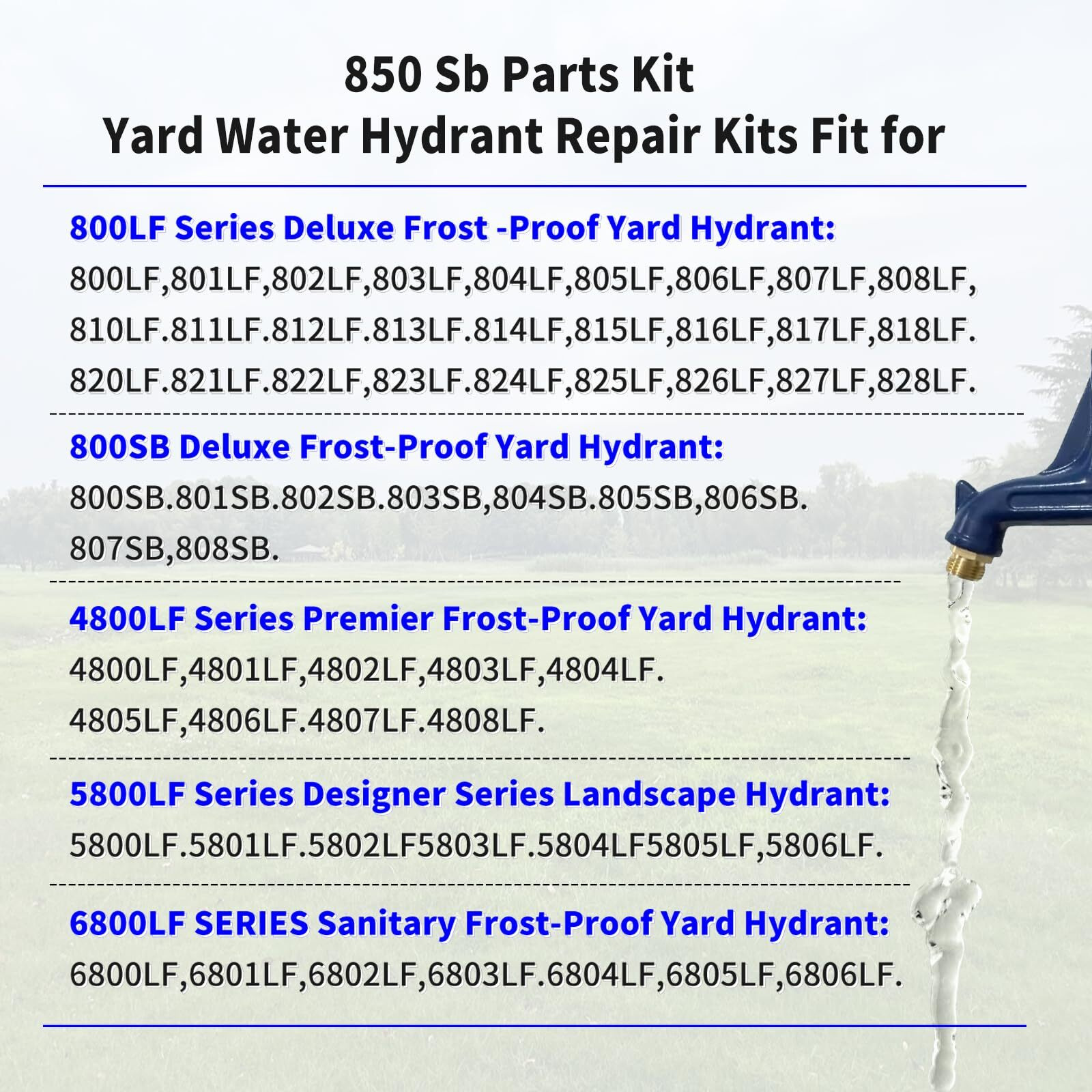 850 Sb Parts Kit Yard Water Hydrant Repair Kits & 8842 Plunger Fit For Simmons 800Lf 800Sb 4800Lf 5800Lf 6800Lf Series Frost Proof Landscape Outdoor Yard Hydrant  Plunger Sale 9401324