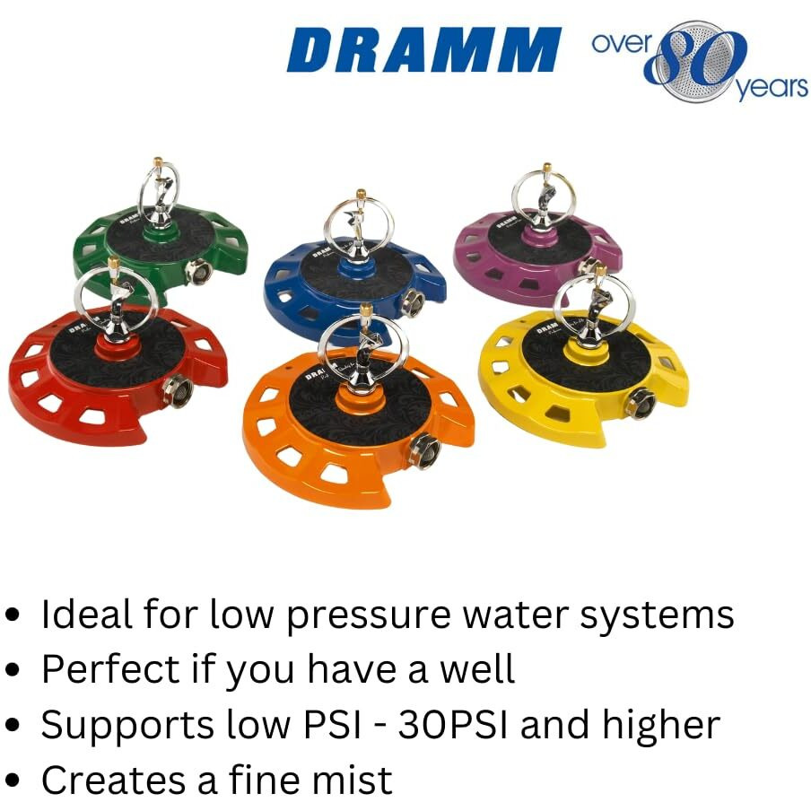 Dramm 15072 Colorstorm Spinning Sprinkler  Orange