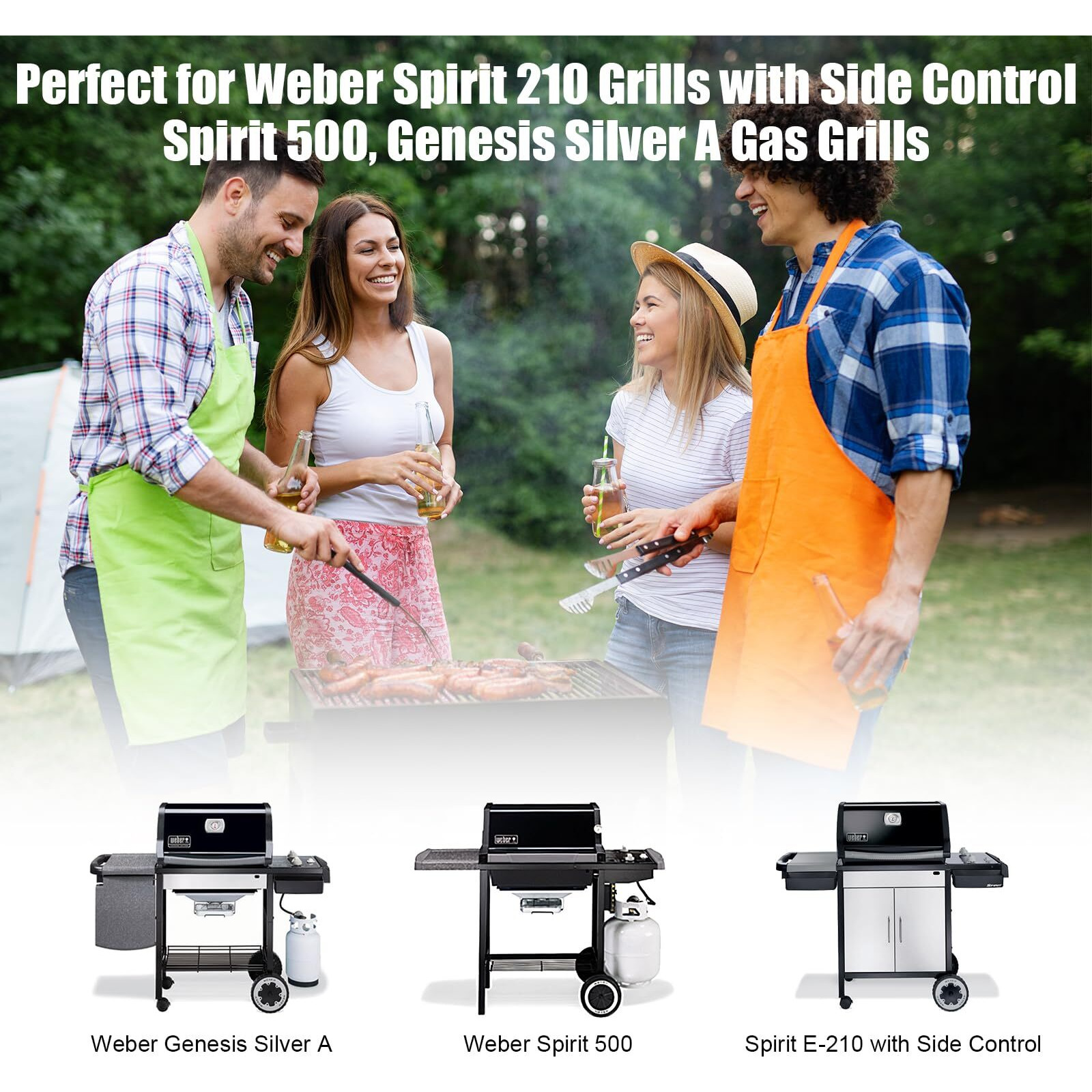 Bmmxbi 99251 Grease Tray For Weber Genesis Silver A  Drip Pan Tray For Weber Spirit 200 Series  Spirit E-210 With Side-Mounted Control Knobs  Spirit 500 Grease Tray Parts For Weber 85897