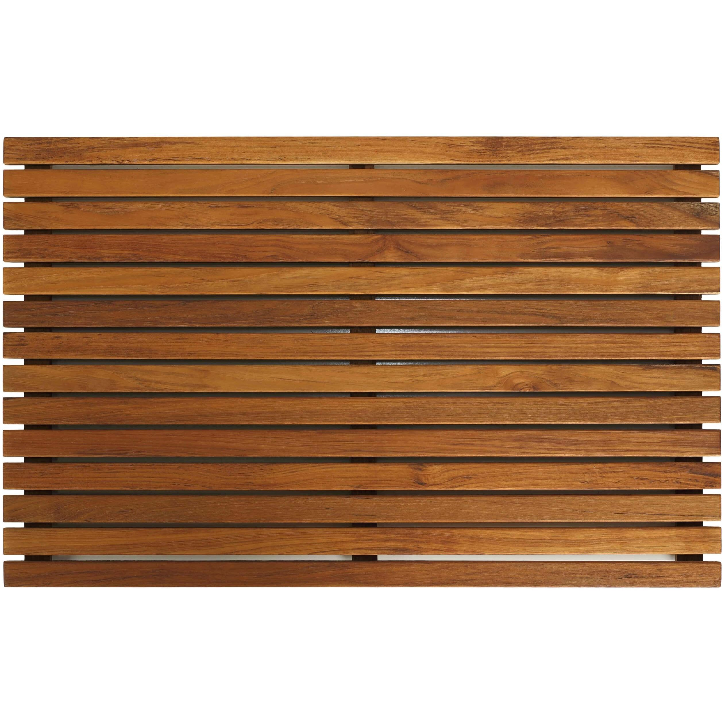 Bare Decor Zen Spa Shower Or Door Mat In Solid Teak Wood And Oiled Finish  31.5 By 19.5-Inch