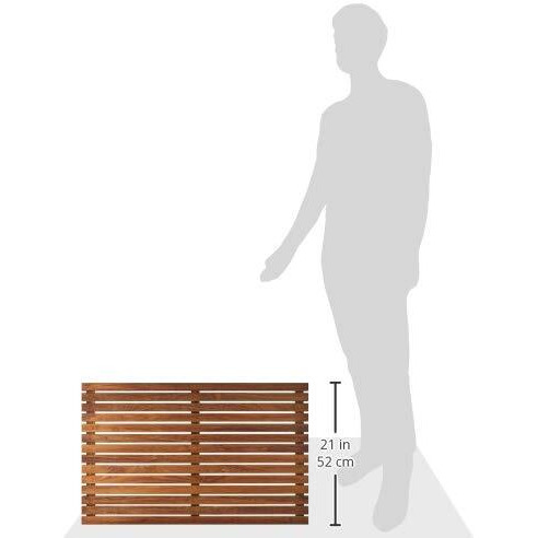 Bare Decor Zen Spa Shower Or Door Mat In Solid Teak Wood And Oiled Finish  31.5 By 19.5-Inch