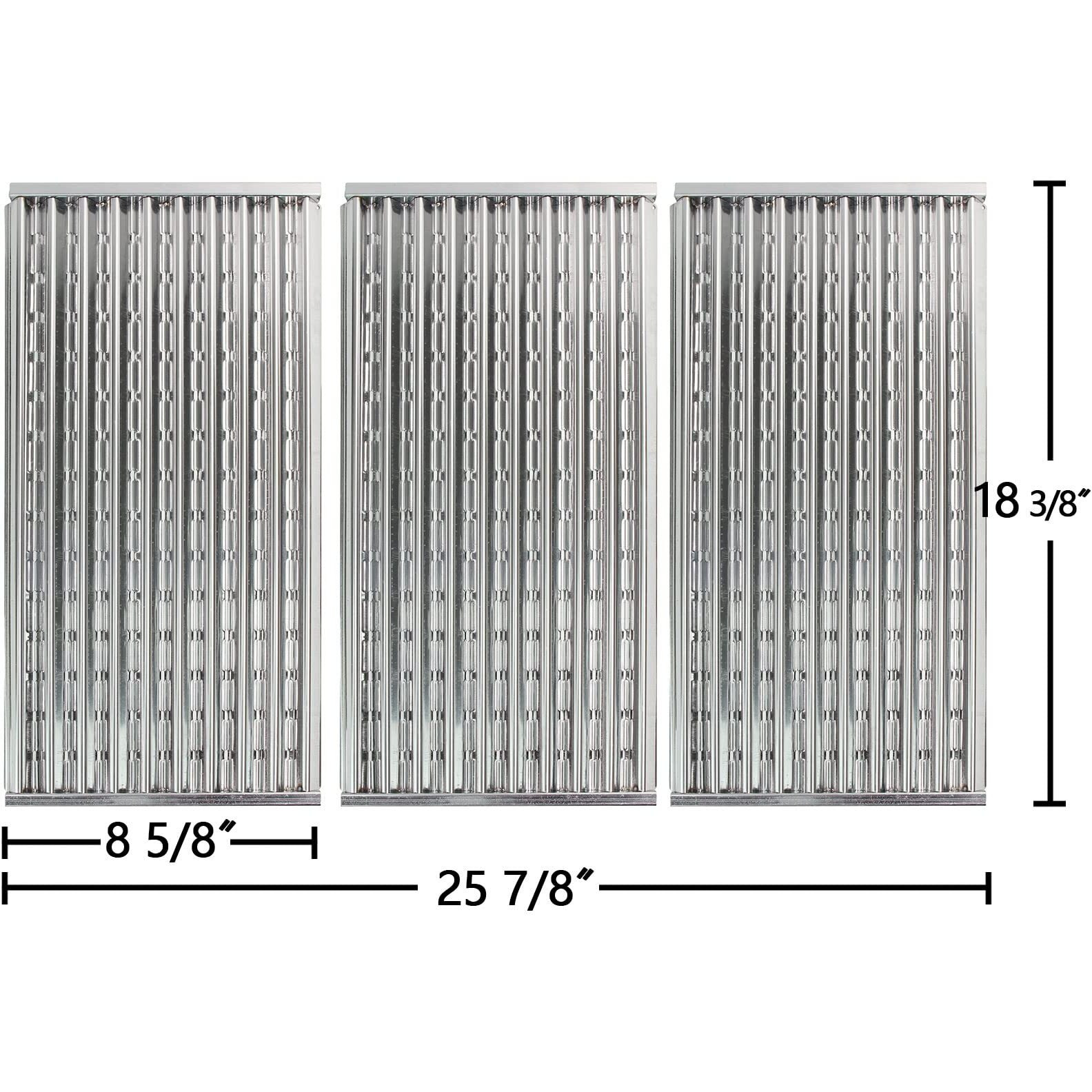Hongso 18 3/8"" Stainless Steel Tru-Infrared Emitter Grates For 2 And 3 Burner Charbroil Grills Pre-2015 Models  463225315 463241314 463225313 463241313 463270612 463270512  3-Pk