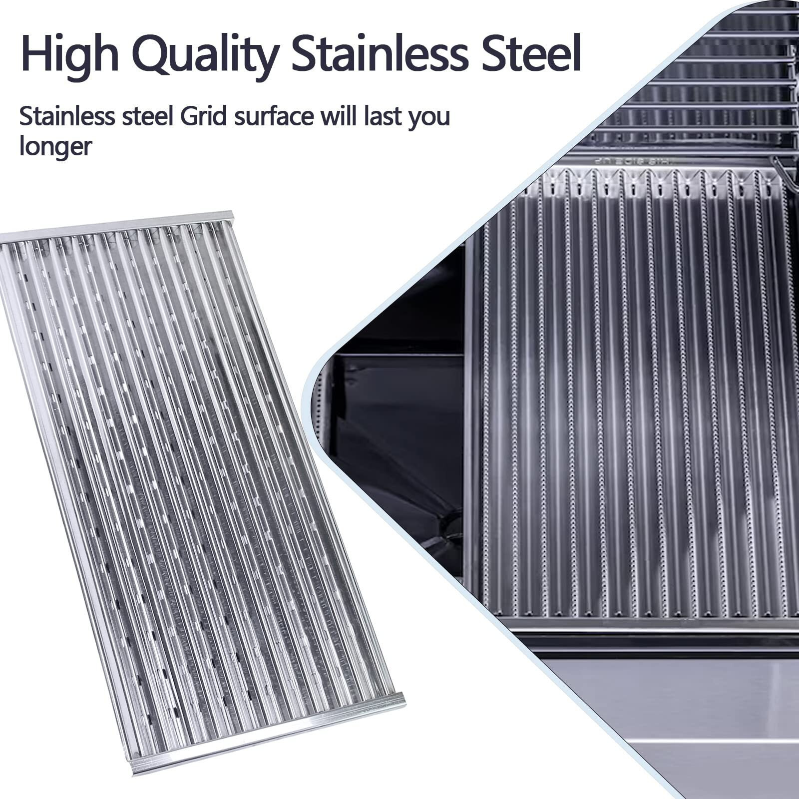 Hongso 18 3/8"" Stainless Steel Tru-Infrared Emitter Grates For 2 And 3 Burner Charbroil Grills Pre-2015 Models  463225315 463241314 463225313 463241313 463270612 463270512  3-Pk