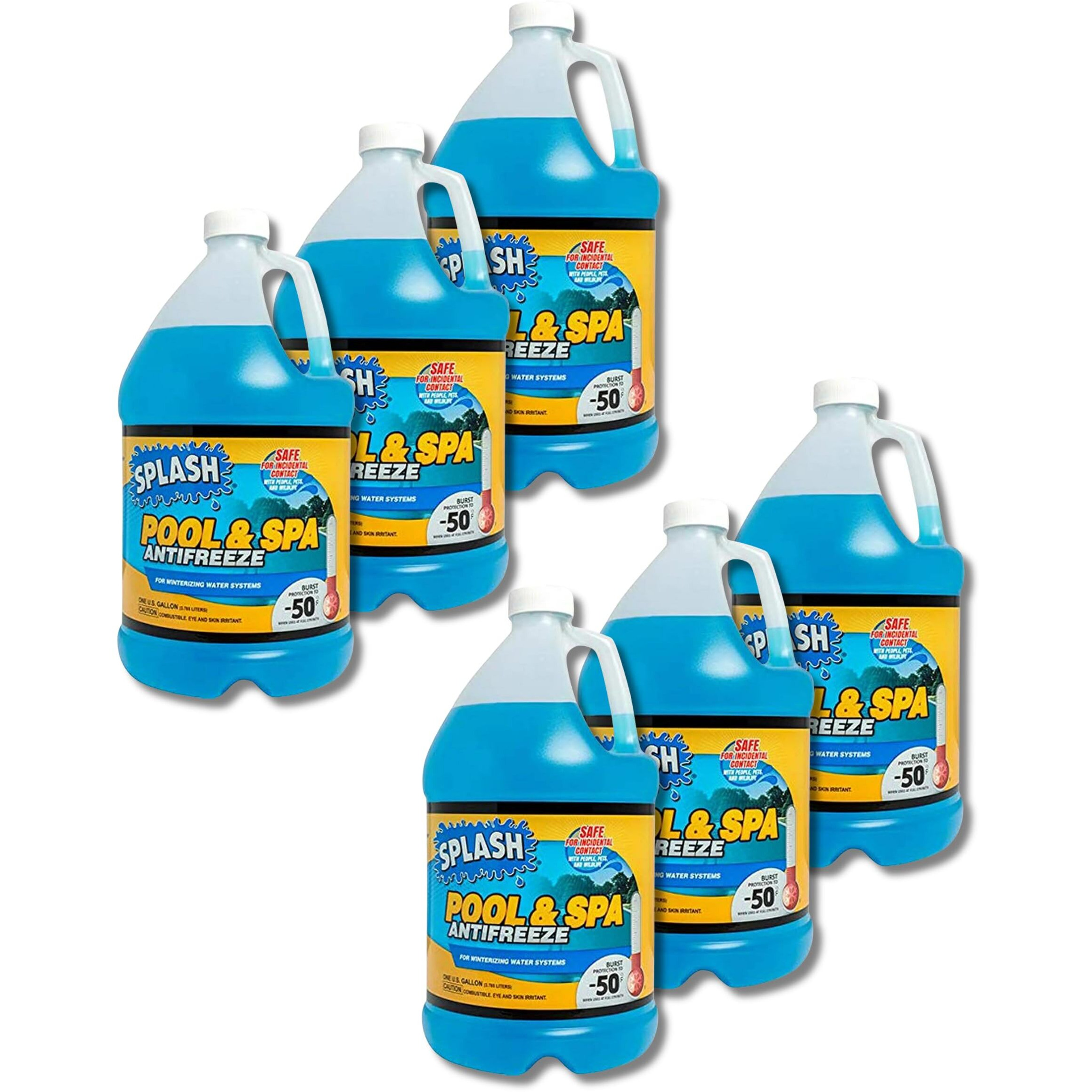 Splash Pool & Spa Antifreeze | 6 Gallon | With Winterizing Guide
