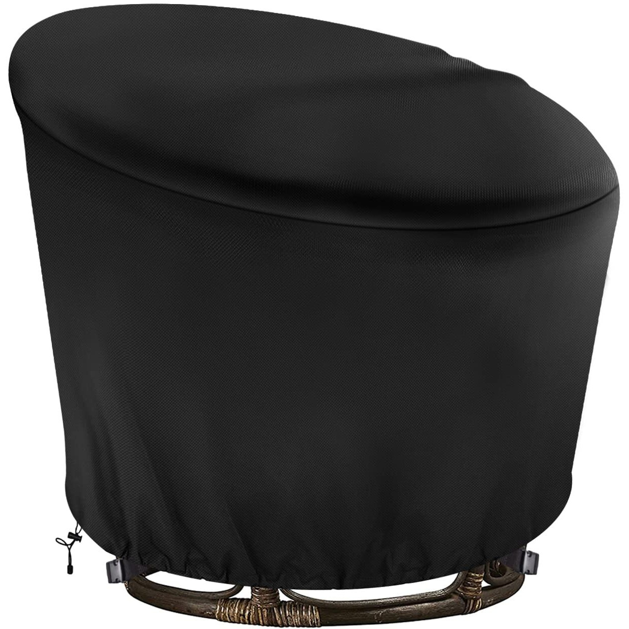 Iceberg Elf Papasan Chair Cover Waterproof (For 47In Outdoor Papasan Chairs Covers Black) Zipper Design  Easy To Put On And Take Off  Dust Resistant Patio Furniture Seat Covers