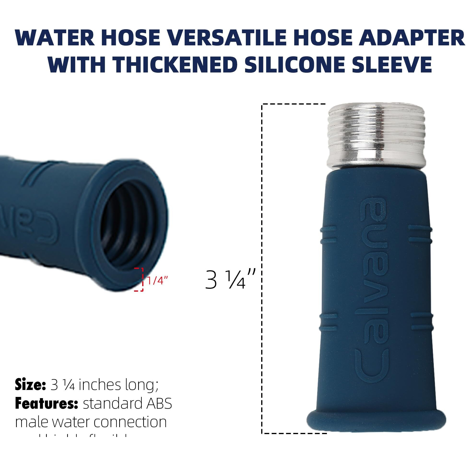 Calvana (3-Pack) Water Versatile Hose Adapter With Thickened Silicone Sleeve Easily Connects To Sink  Rv  Garden  And Bath Faucets With Stainless Steel Clamps