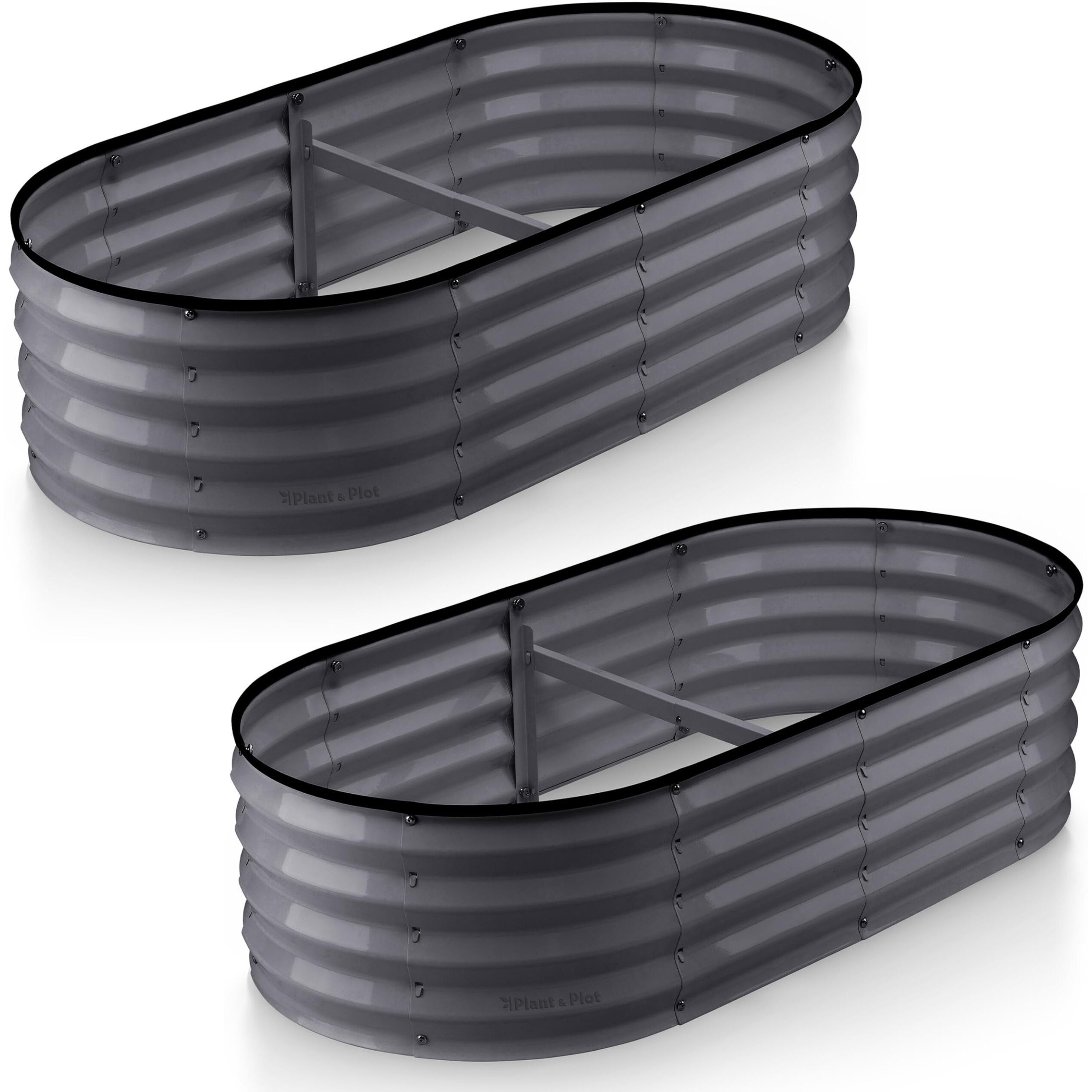 Galvanized Raised Garden Beds Outdoor // 421 Ft (2-Pack) Planter Raised Beds For Gardening  Vegetables  Flowers // Large Metal Garden Box (Gray) // Patent Pending Tool-Free Assembly