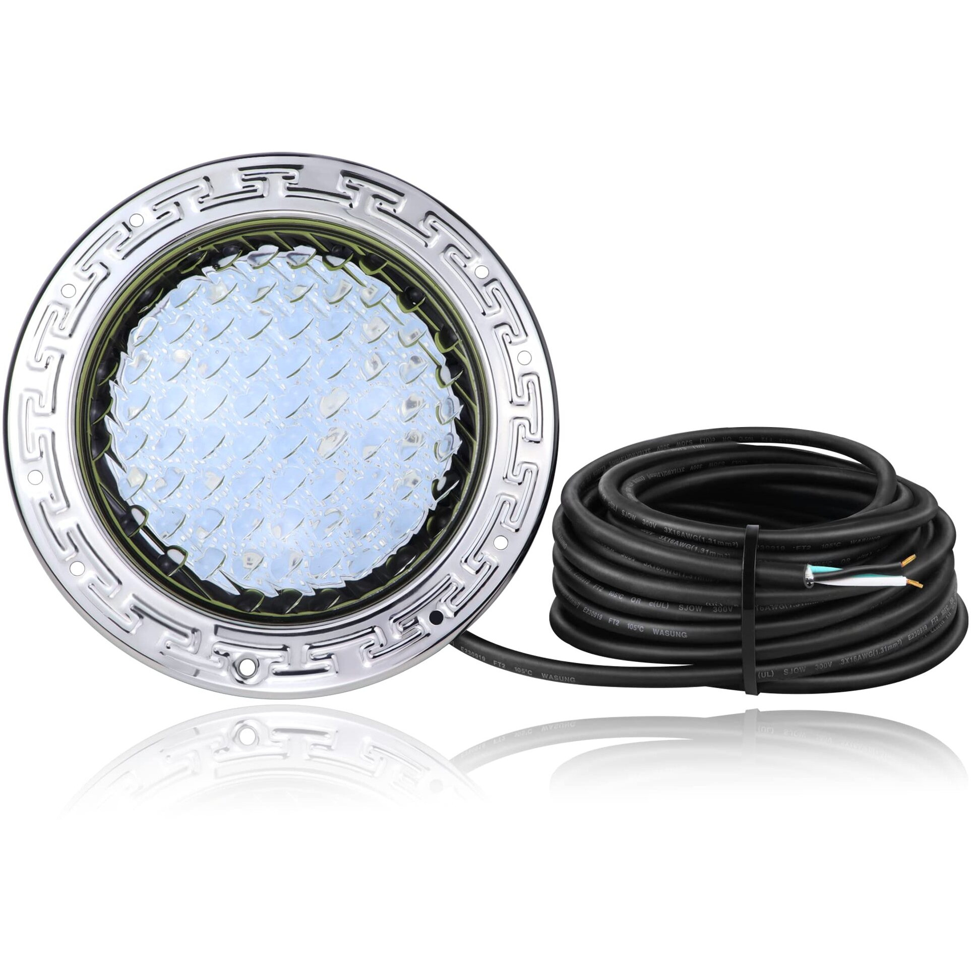 Sh101300 50Ft 120V Pool Light (White)  10 Inch Pool Light For Inground Pool  Underwater Swimming Pool Spa Light Replacement