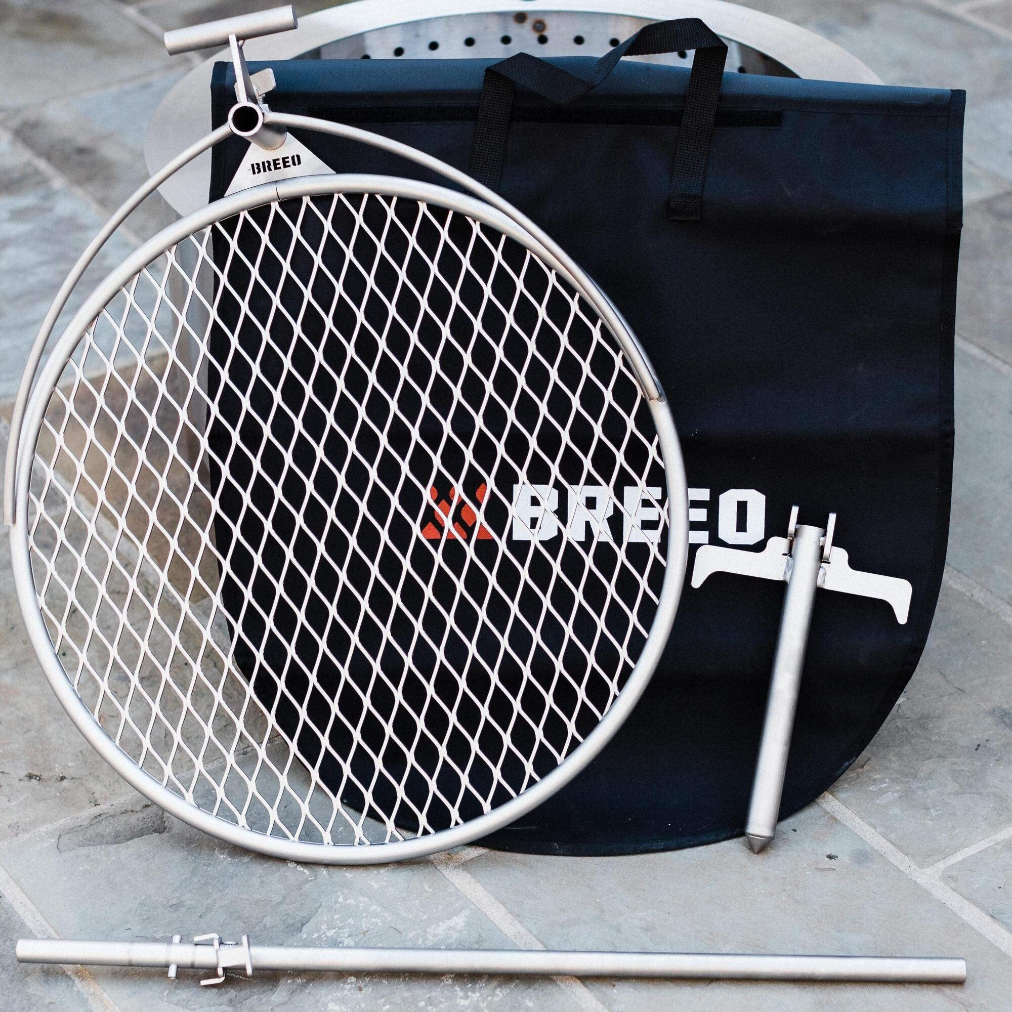 Outpost Grill 24 | Standalone Campfire Grate | Breeo X Series Accessory | Stainless Steel | Durable | Carrying Bag | Camping Cooking Rack | Usa Made