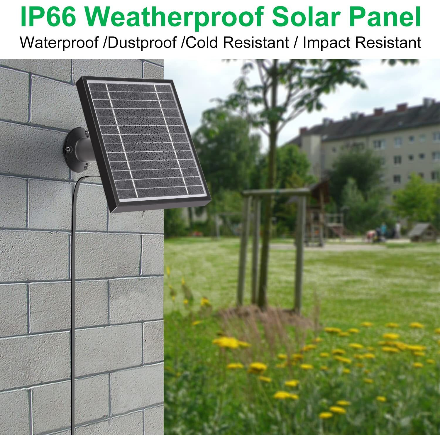 Uyodm Solar Panel Charger Compatible With Blink Video Doorbell/Blink Outdoor 4(4Th) / Xt3 / Xt2 / Xt Cam Power Your Doorbell Or Outdoor Cam Continuously With 11.8 Ft Cable Al Alloy Frame Durable