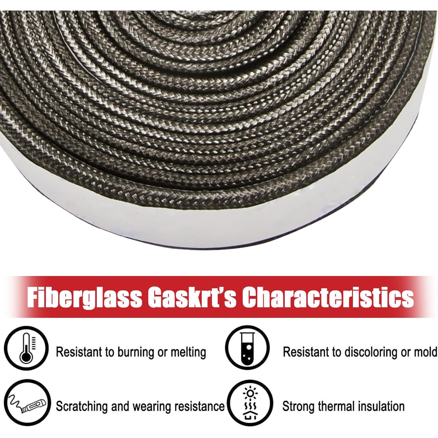 Wire Mesh Gasket Kit Fit For Kamado Joe Classic High Temp Fiberglass Gasket Replacement Parts Bbq Smoker Gasket Seal Accessories - Self Stick Felt 150 In Long