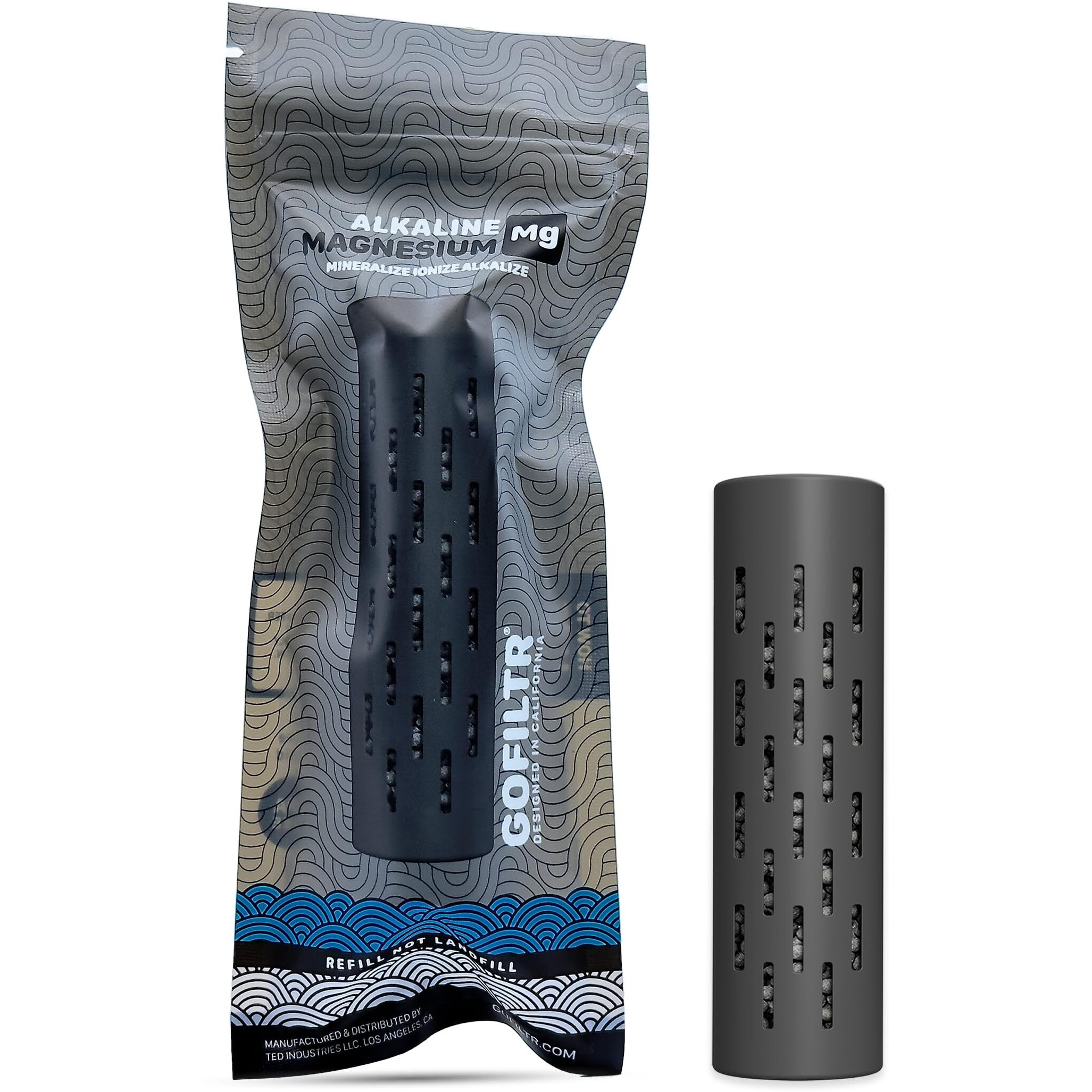 Gofiltr Magnesium Alkaline Water Infuser - 9.5 Ph + Electrolytes For Any Water Bottle/Small Pitcher  750 Refills / 3 Months  Ionized Mineral Water Infuser (Original 1 Pack)