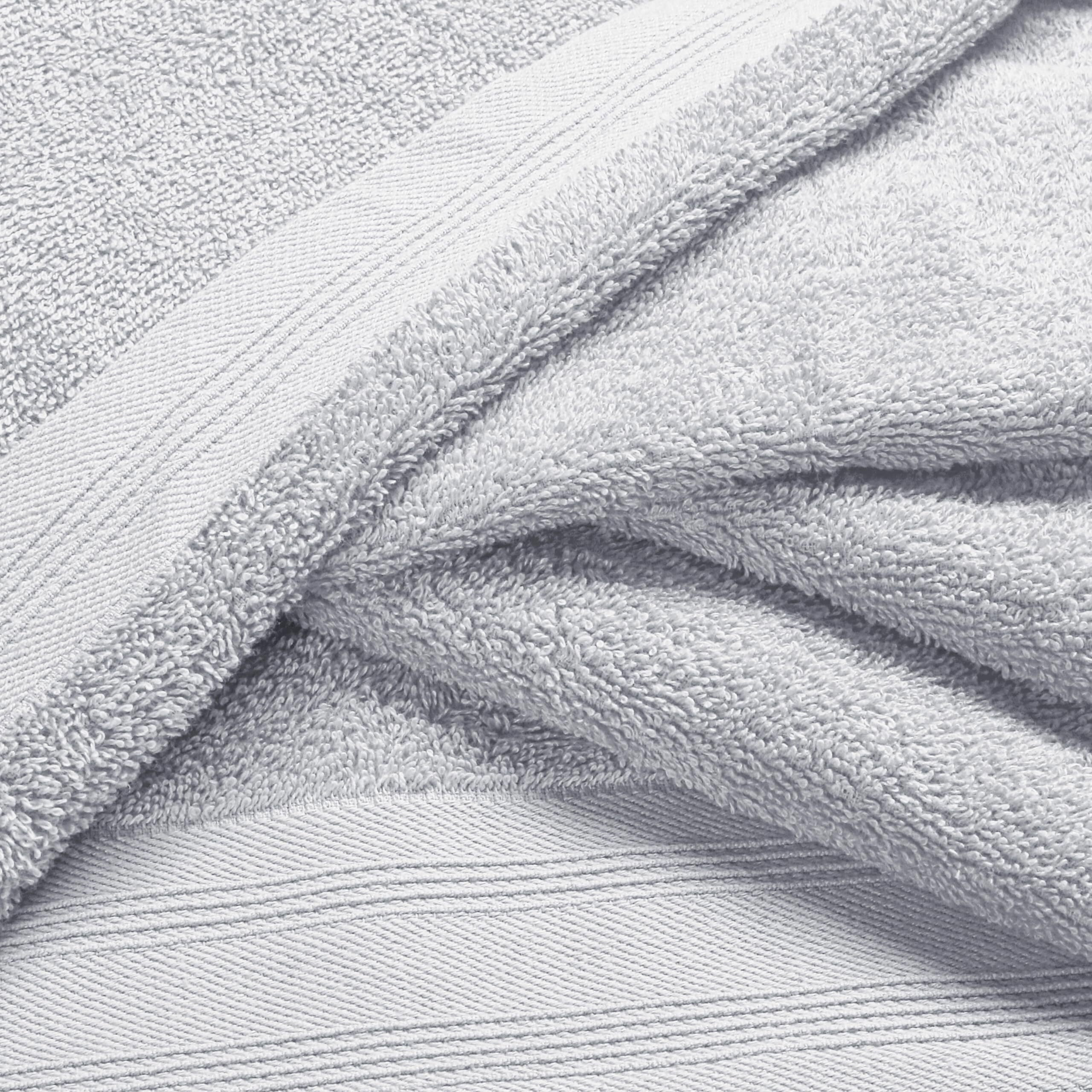 Malloni Home Ultra Soft 3 Pack Cotton Towel Set  Contains A Bath Towels 28X55 Inch  A Hand Towels 16X24 Inch & A Wash Coths 12X12 Inch  Ideal Everyday Use  Compact & Lightweight - Light Grey