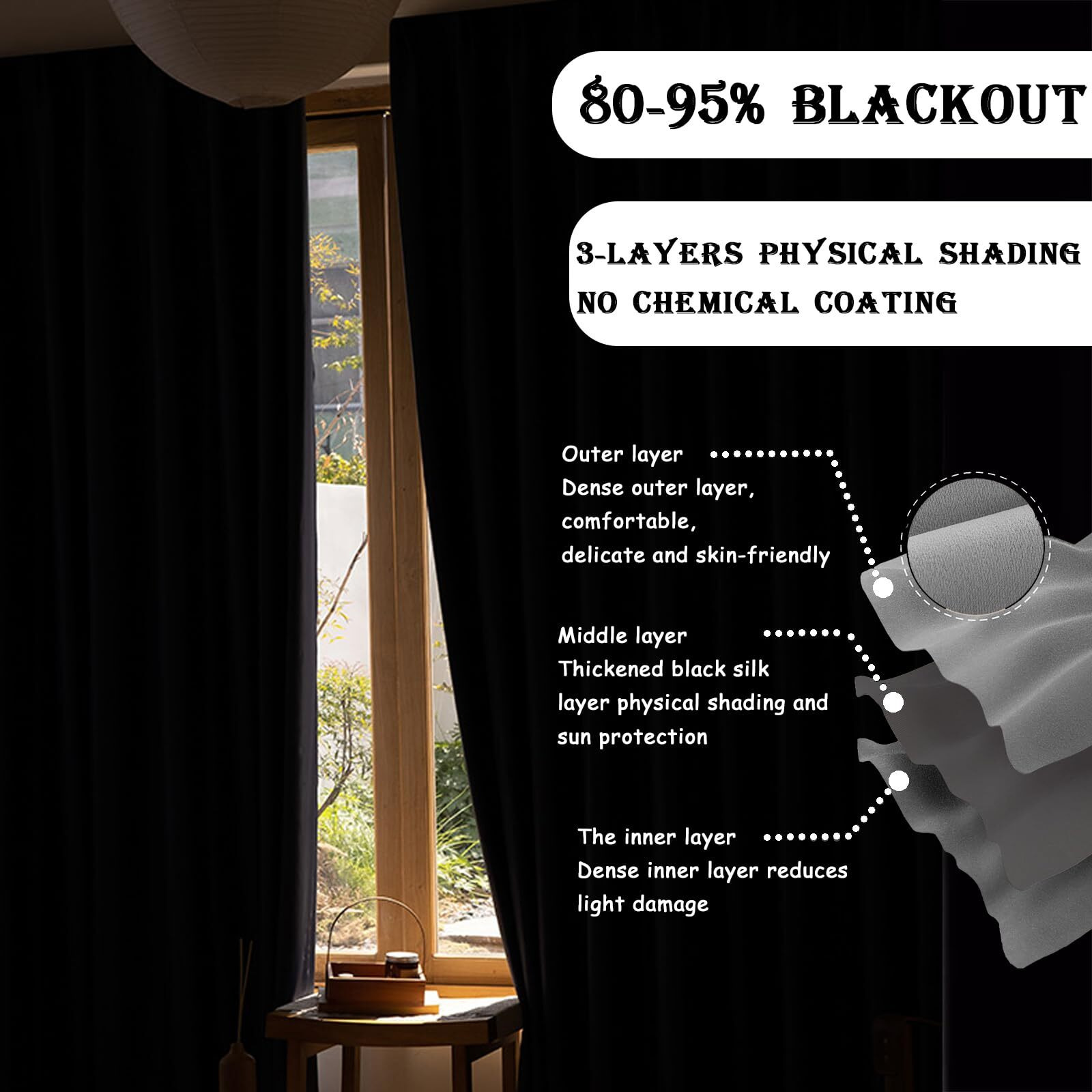 Roomdarkning Room Divider Curtain  Grey  4.3 Ft Wide X 7 Ft Tall  1 Panel  Blackout  Noise Reduction  Privacy  For Wall Ceiling Mount Track