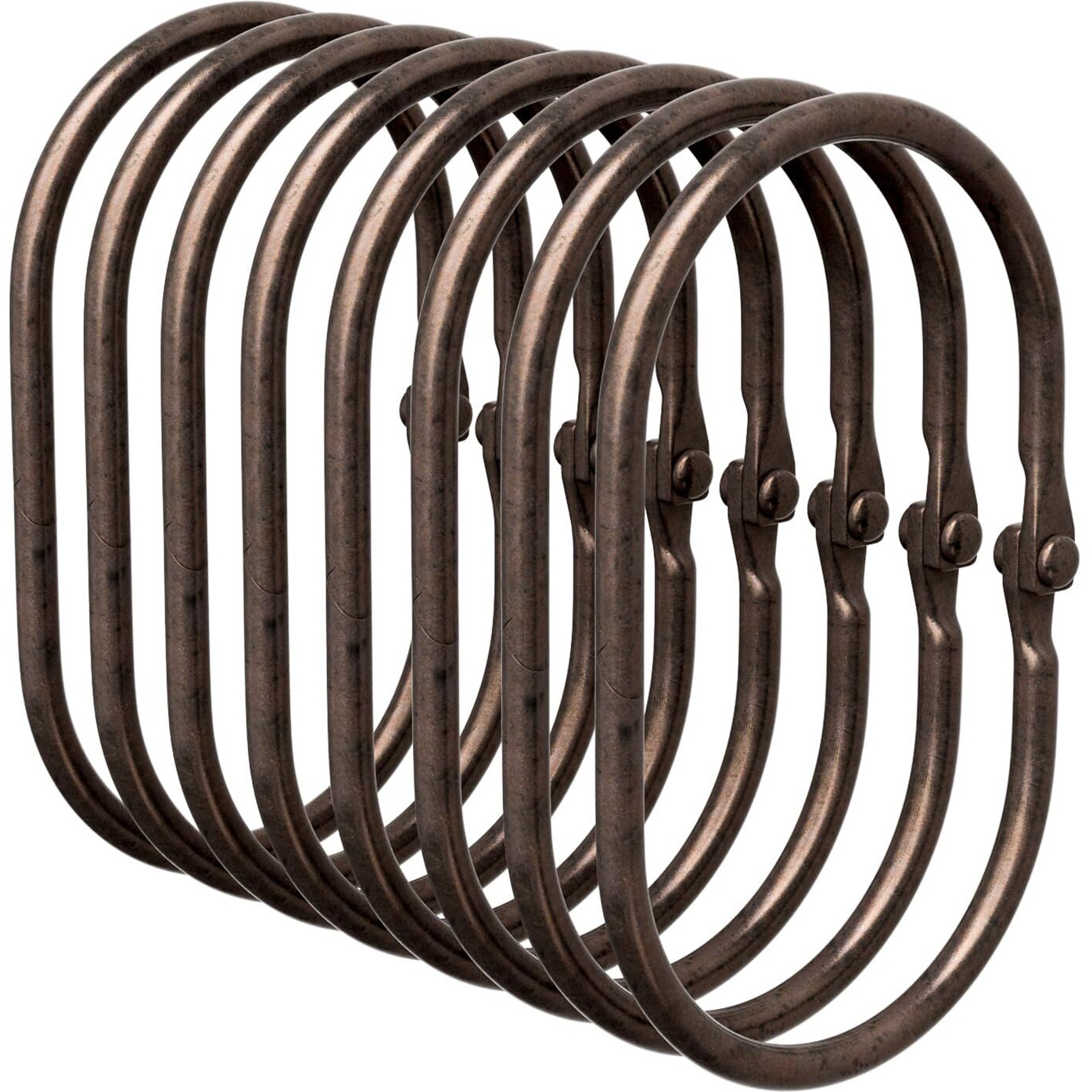 Bathway Shower Curtain Rings  Shower Curtain Hooks Bronze Curtain Rings 12 Pcs Anti-Drop Shower Rings For Curtain  Metal Shower Curtain Rings Rust Proof  Shower Hooks For Shower Curtain Rod