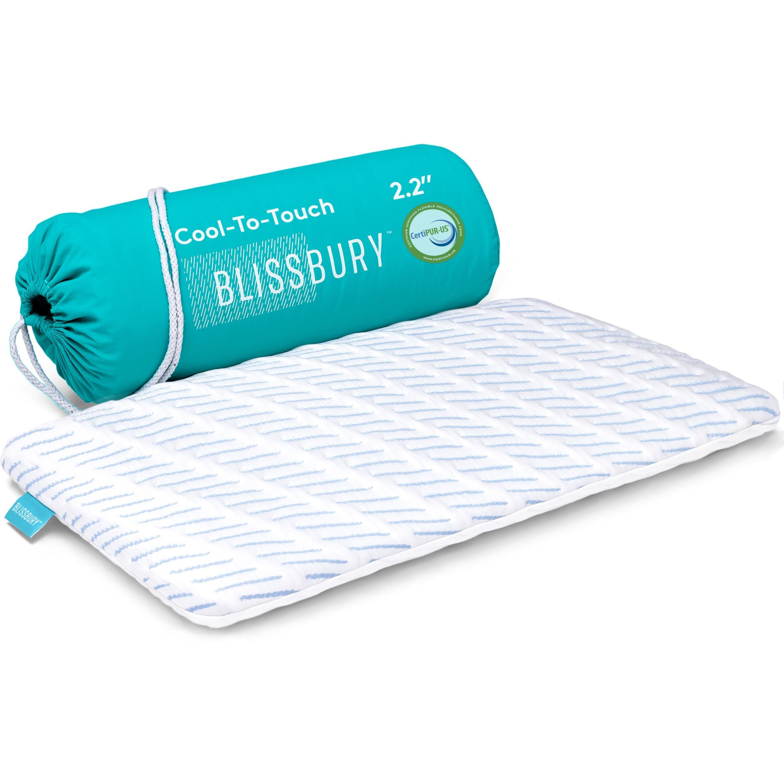Blissbury 2.2 Inch Super Thin Pillow For Sleeping | Premium Memory Foam Flat Pillow For Stomach Sleeper | For Back & Stomach Sleeper | Certified Foam For Neck And Back Support | Removable Pillow Case