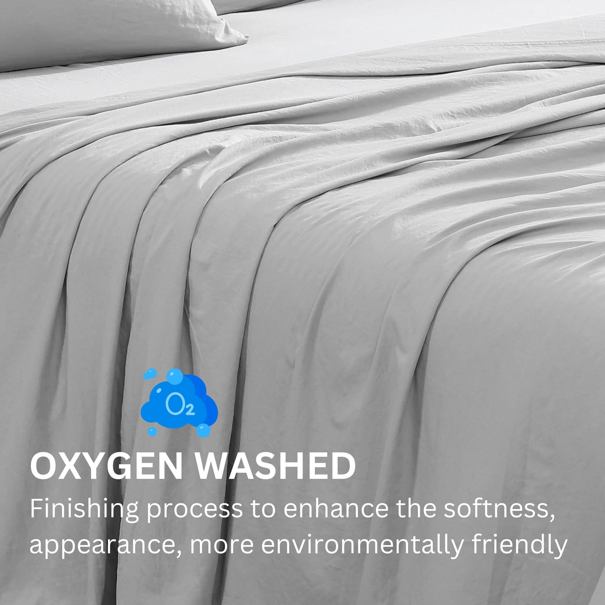 Casa Platino California King Bed Set  Pre-Washed Ultra Soft California King Bed Sheets Set  Brushed Microfiber Sheets California King Size  California King Size Sheets Set With Deep Pockets - Silver