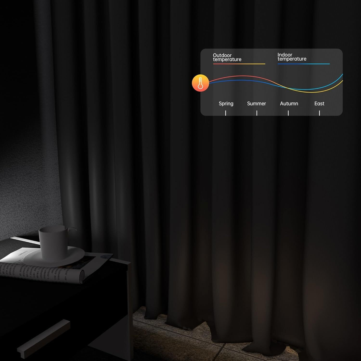 Hoeflife Room Divider Curtains  Blackout Ceiling Track Curtains With Hook Sound Proof Floor Curtains Perfect For Ceiling Mount Curtain Tracks Wall Divider For Room Separation(Black  W150 X H96)