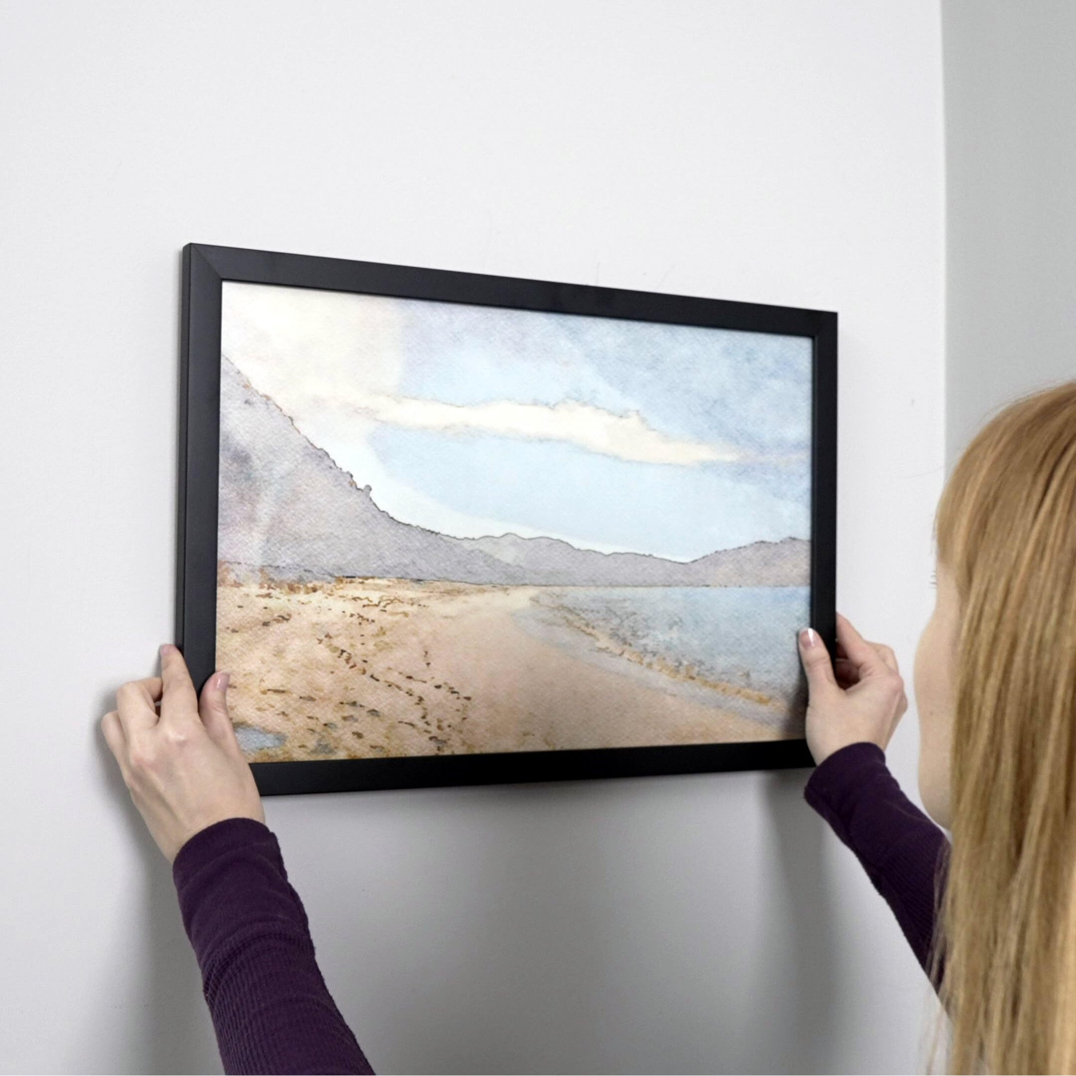 10X26 Frame Black Real Wood Picture Frame Width 0.75 Inches | Interior Frame Depth 0.5 Inches | Noir Classique Mid Century Photo Frame Complete With Uv Acrylic  Foam Board Backing & Hanging Hardware