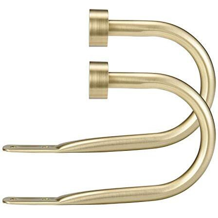 Premium Curtain Holdback  Quality Metal Decorative Curtain Holdbacks With Zinc Alloy Cap Finials Rust-Proof  Set Of 2 Window Curtain Holdbacks Brass