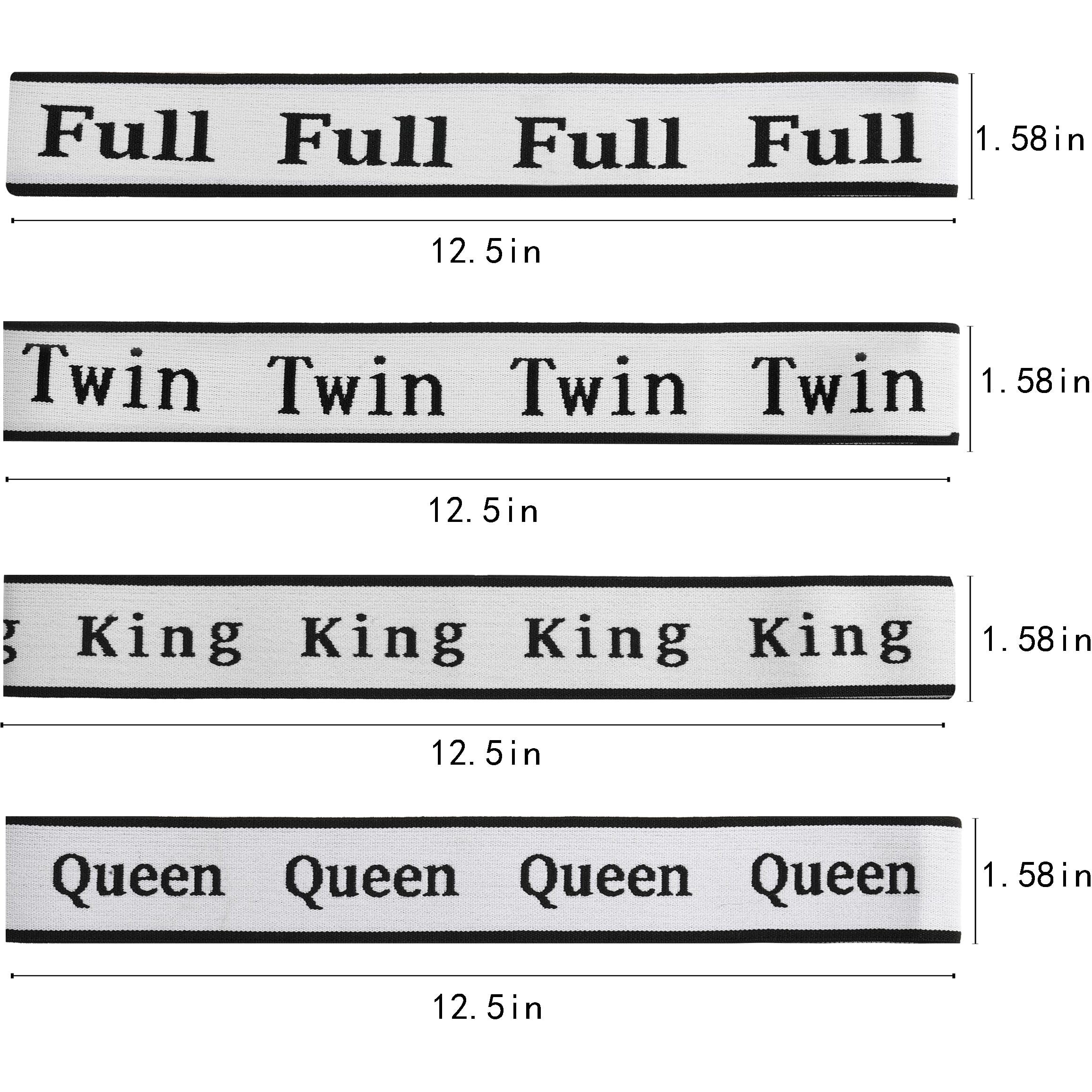 8Pcs Bed Sheet Organizer Bands Sheets Labels For Elastic Bedding Linen Closet Storage Foldable Sheet Set Organizer Sheet Keeper Band King Queen