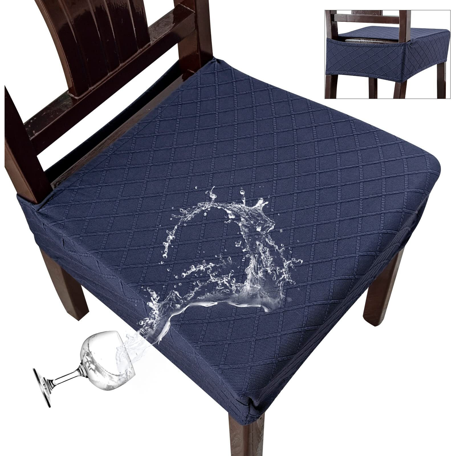 Genina Waterproof Seat Covers For Chairs Seat Covers For Dining Room Chair Slipcovers Kitchen Chair Covers Dining Chair Covers