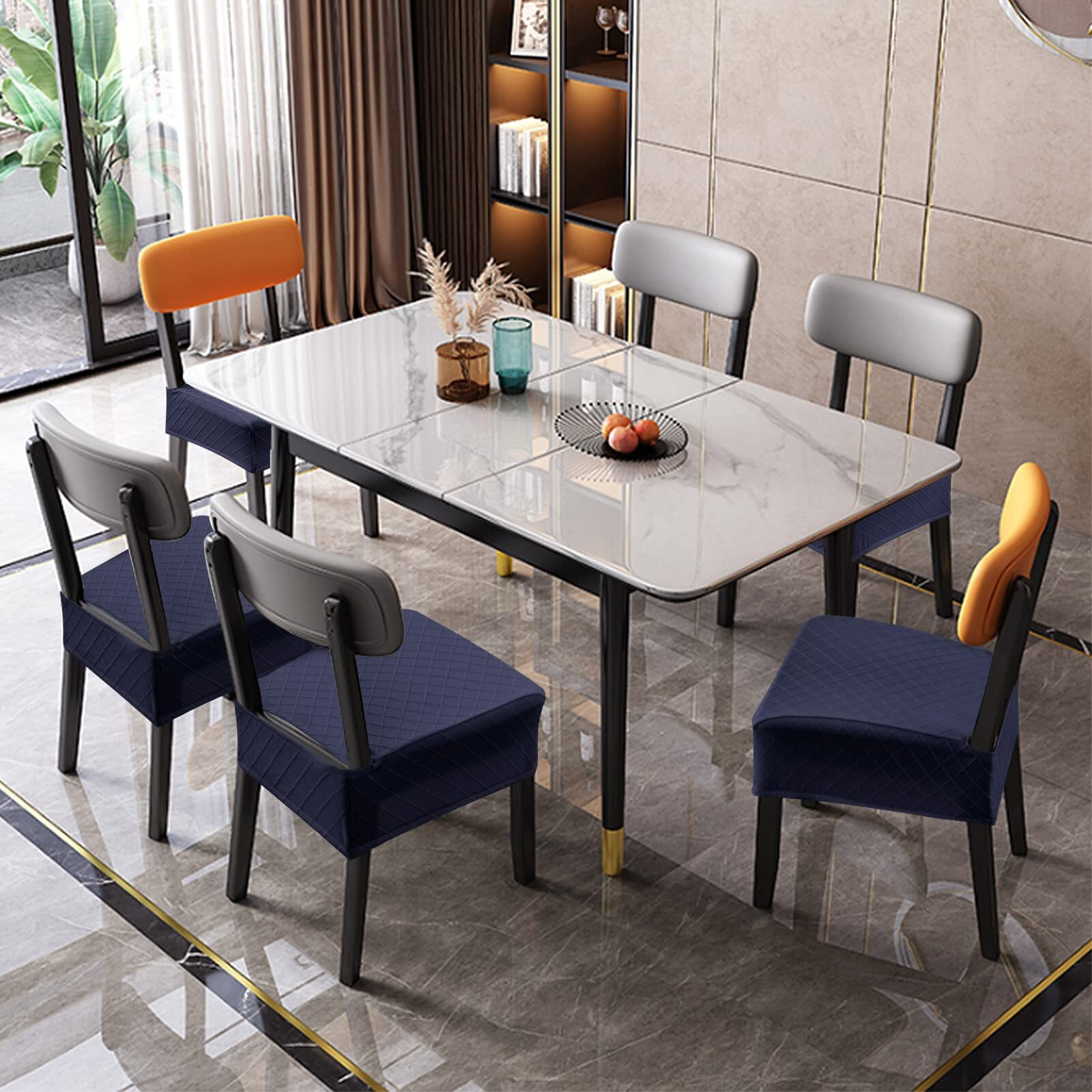 Genina Waterproof Seat Covers For Chairs Seat Covers For Dining Room Chair Slipcovers Kitchen Chair Covers Dining Chair Covers