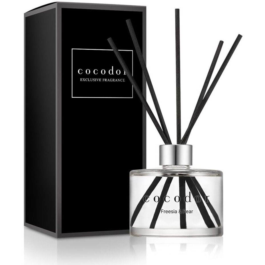 Cocodor Signature Reed Diffuser/Freesia&Pear/6.7Oz/1Pack / Home Fragrance Scent Essential Oil Stick Diffuser For Bedroom Bathroom Home DCor