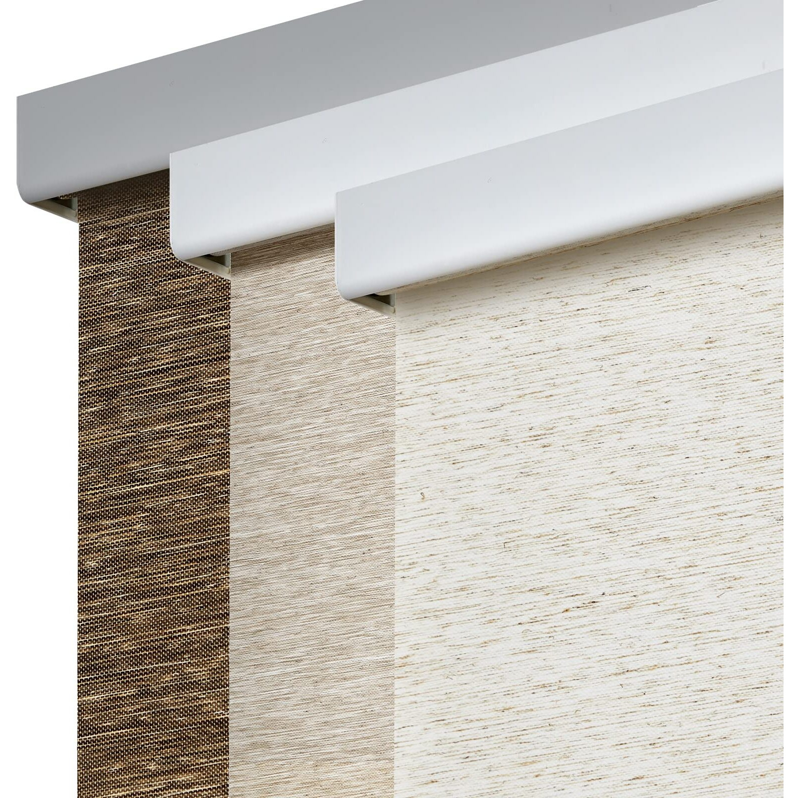 Persilux Free-Stop Cordless Window Blinds Light Filtering Roller Shades For Windows (Brown 45 "&quotW X 72 "&quotH) Natural Woven Uv Protection Privacy Roller Blinds For Window Shades For Home  Living Room  Door