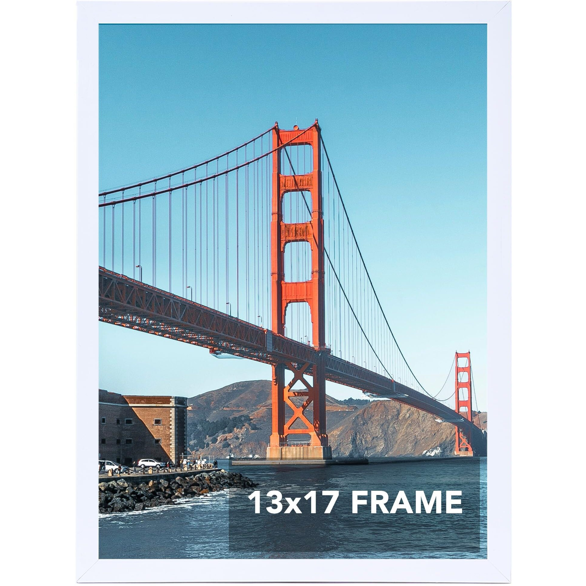 Omishe 13X17 Inch Picture Frame White For Wall Hanging  13 X 17 Frame Wall Gallery Photo Frame  White