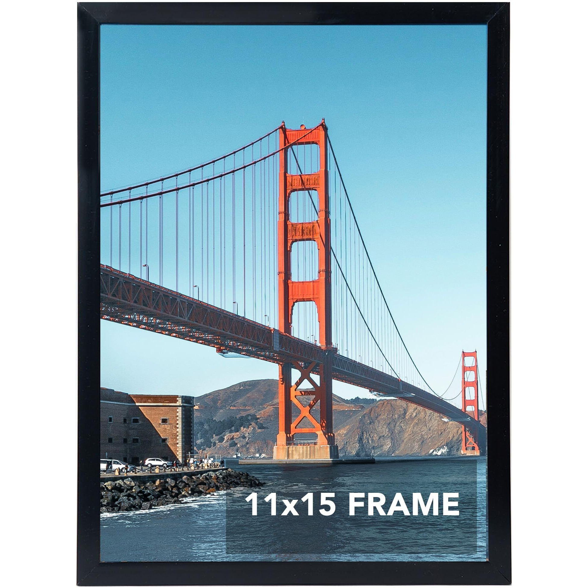 Omishe 11X15 Picture Frame Black For Wall Hanging  11 X 15 Frame Wall Mounting Horizontally Or Vertically  11 By 15 Wall Gallery Photo Frame  Black