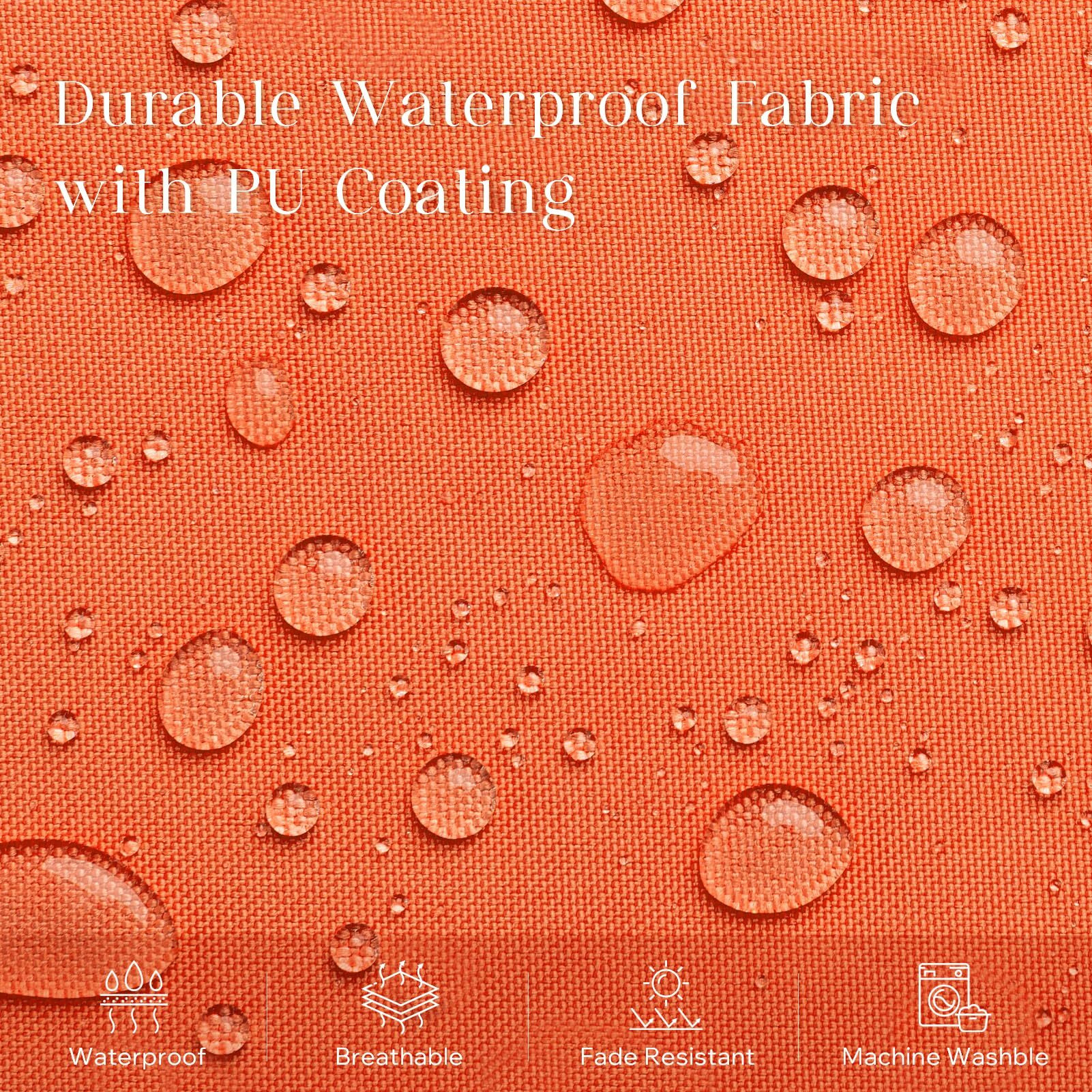 Phantoscope Pack Of 2 Premium Dual Usage Outdoor Pillow Inserts  Waterproof Throw Pillows No Cover Needed  Colorful Decorative Couch Sham Cushion Stuffer Patio Couch Tent  Orange 12 X 20 Inches