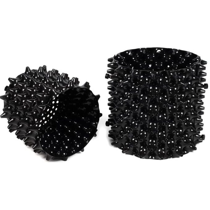 Grow-Green 3 Gallon Air Pruning Pots New Plastic Nursery Pot Fruit Vegetable Garden Self-Planting Pots (10)  Black (3G-10P)