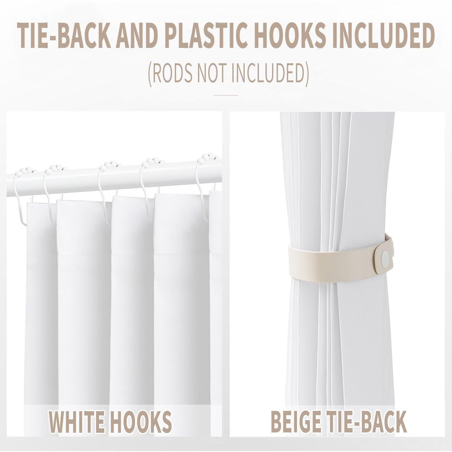 Vatge Door Curtains For Doorway  Folding Door Curtains Interior Closet Curtains For Bedroom  Bathroom  And Laundry Room  Pleated Door Curtains For Doorway 1 Panel With Tieback  W39 X L78  White