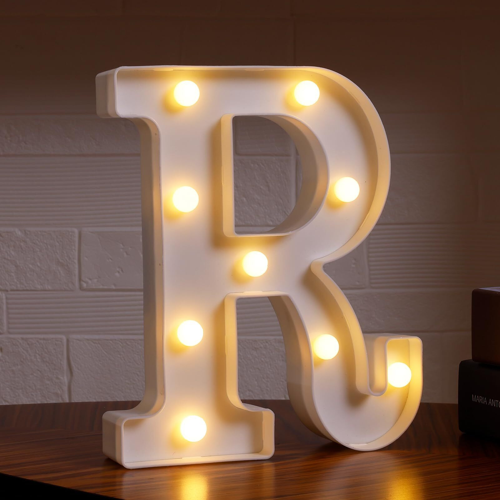 Dyingswan Led Light Up Letters  26 Alphabet Marquee Letter Lights  Small Letters With Lights  Battery Powered Letter Sign Lights For Party  Table  Wall Decor (Letter R  Warm White)