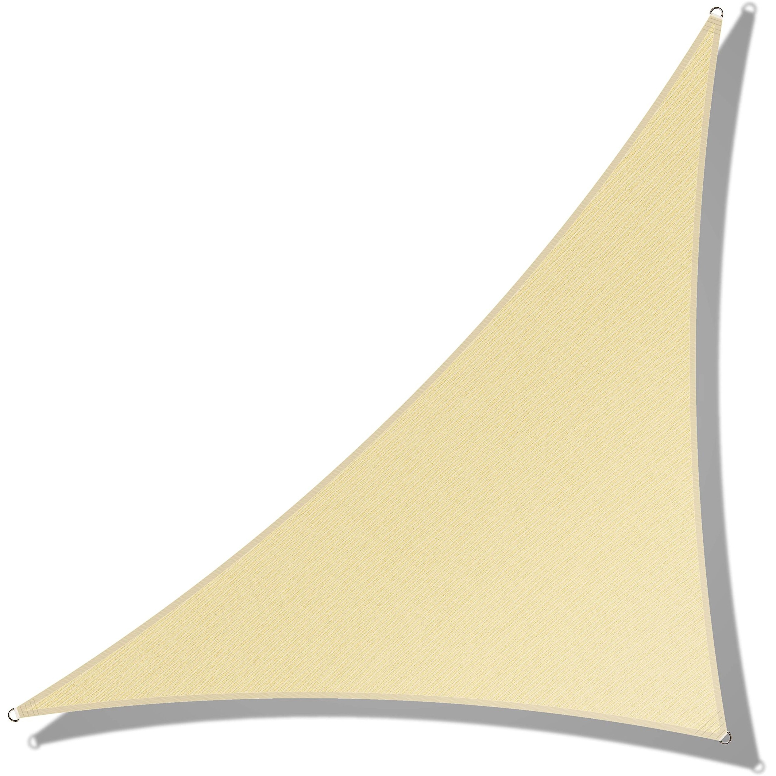 Shademart 24' X 24' X 33.9' Beige Right Triangle Sun Shade Sail Upf50 Smtaprt20 Canopy Fabric Cloth Screen  Water Air Permeable & Uv Block  Heavy Duty  Carport Patio Outdoor - (We Customize Size)