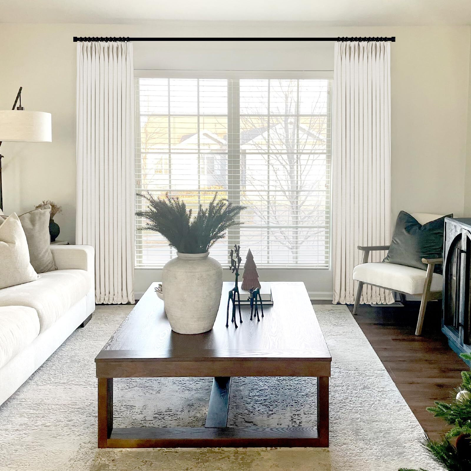Inovaday 100% Blackout Curtains For Bedroom  Pinch Pleated Linen Blackout Curtains 96 Inch Length 2 Panels Set  Thermal Room Darkening Linen Curtain Drapes For Bedroom Living Room  W40 X L96  Linen