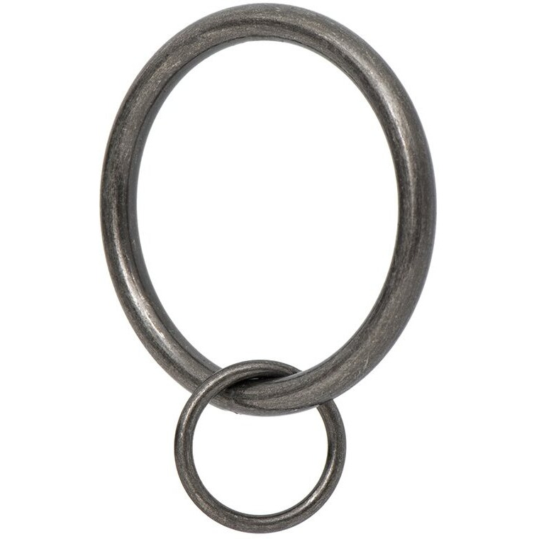 Ivilon Drapery Eyelet Curtain Rings - 1.7"" Ring Loop For Hook Pins  Set Of 14 - Pewter