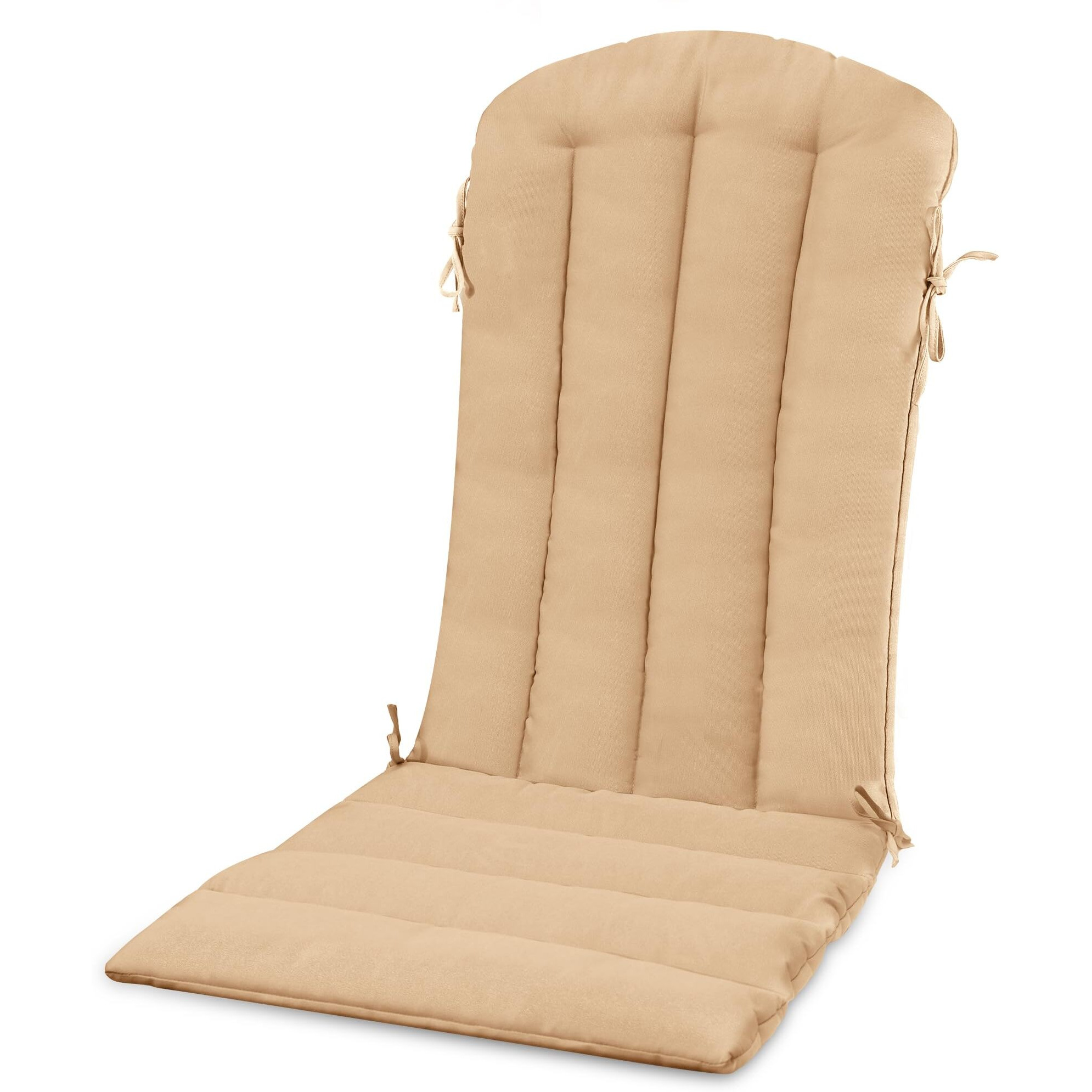 Yefu Adirondack Chair Cushion  Rocking Chair Cushions With Straps  Folding Patio Chair Pad For Indoor And Outdoor  19.7X18.9X1.5 Inch  Light Brown