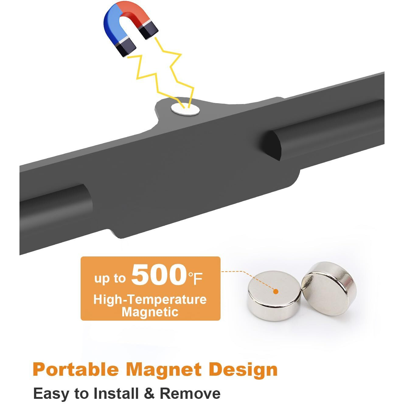 Koutemie Upgraded Wind Guards For 36"" Blackstone Griddle  4 Packs Magnetic Wind Screens For Grill Accessories  Fit With Rear Grease Cup  Hood And Side Shelf  Grilling Gifts  Black