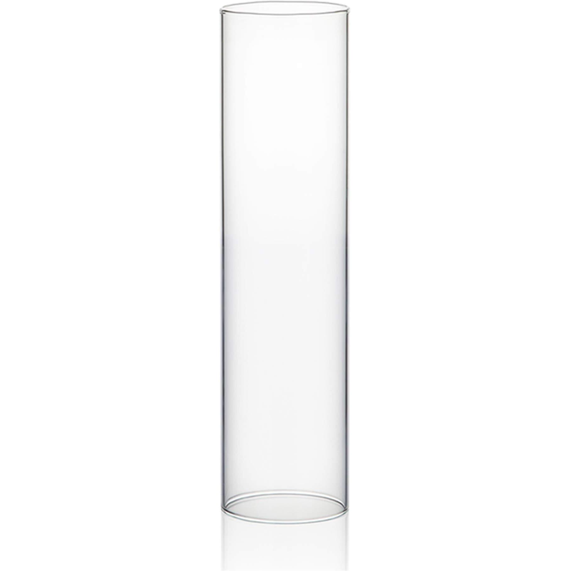 Wgvi Hurricane Candle Holder Sleeve  Wide 2.5""  Height 10""  Clear Glass Cylinder Candleholder  Chimney Tube  Open Ended Candle Shade  1 Piece