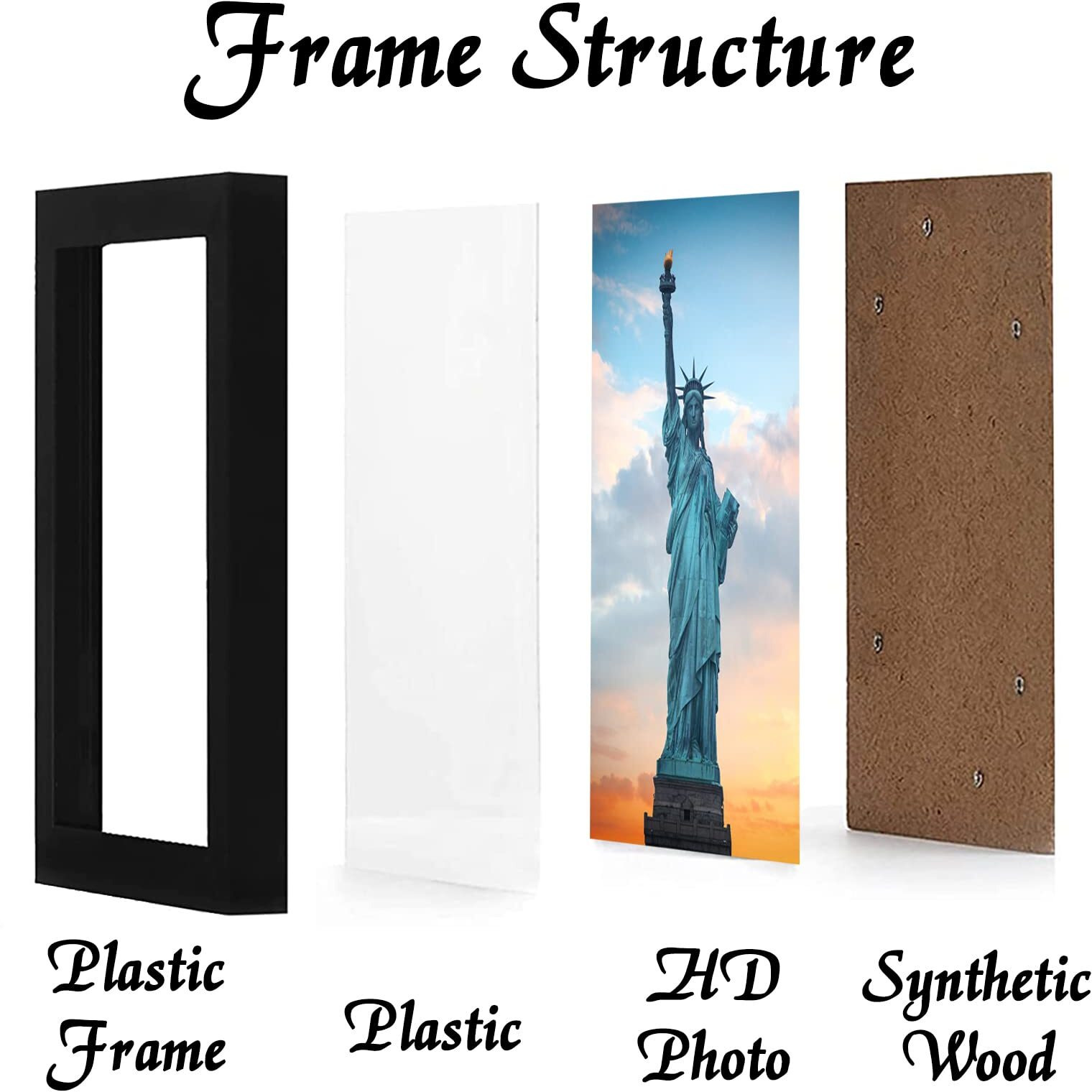 Omaigar 17X22 Picture Frame For 17By22 Poster Photo Canvas Certificate Black High Transparent Photo Frame Wall Desktop Horizontal Vertical 17 X 22