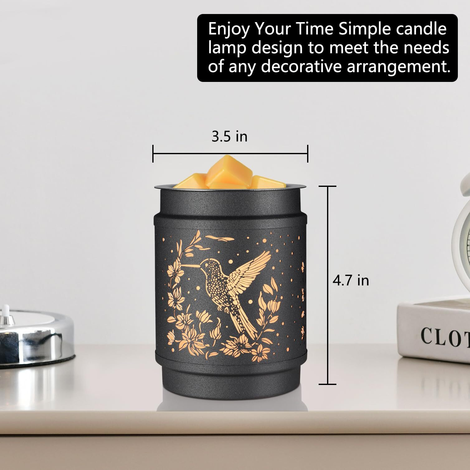 Wax Melt Warmer Metal Wax Warmer For Scented Wax Electric Fragrance Candle Oil Burner 2 In 1 Wax Melts As Gifts For Moms Grandma Women Girls(Hummingbird)