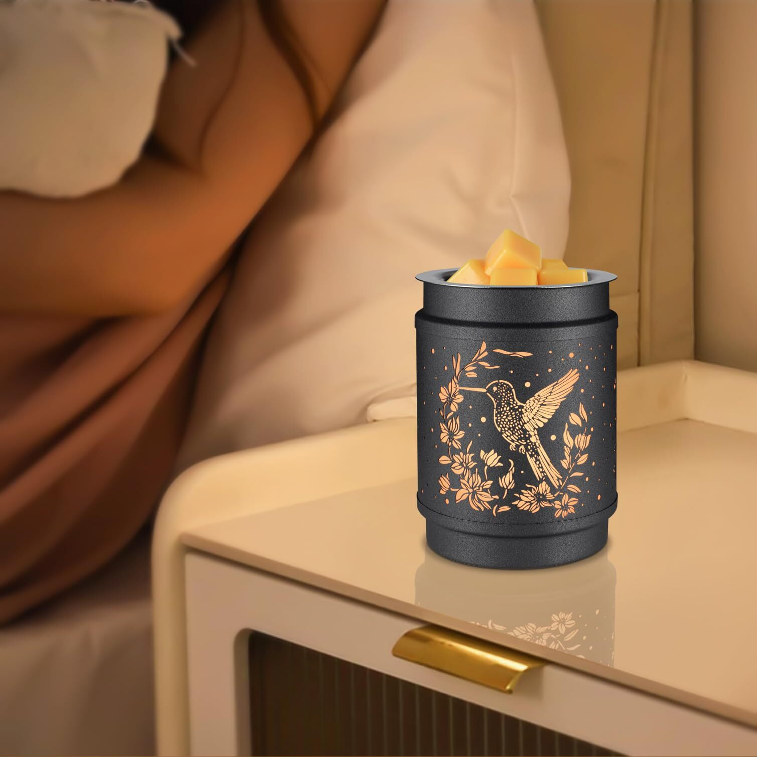 Wax Melt Warmer Metal Wax Warmer For Scented Wax Electric Fragrance Candle Oil Burner 2 In 1 Wax Melts As Gifts For Moms Grandma Women Girls(Hummingbird)