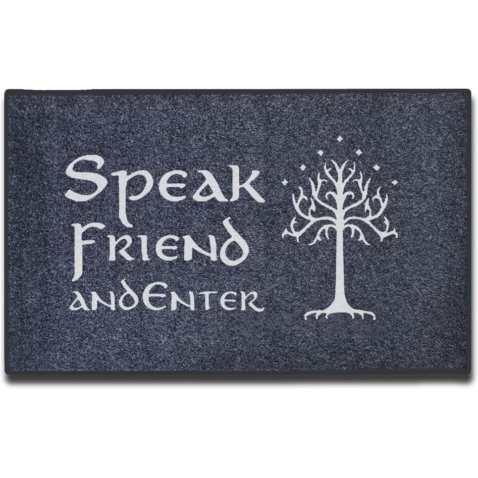 Accssoey Funny Doormat  Welcome Mats Speak Friend Door Mat Absorbent Mat Doormat 30"&quotX18""