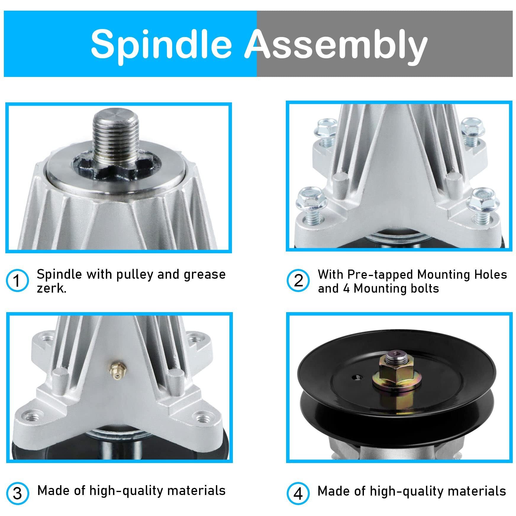 Petmigo Mower Decks Spindle Assembly 918-06981 618-06981 Fits For Cub Cadet Mtd Troy Bilt With 50"" Decks Xt1-Lt50 Xt2-Lx50 Cyt5023Se 3 Pack