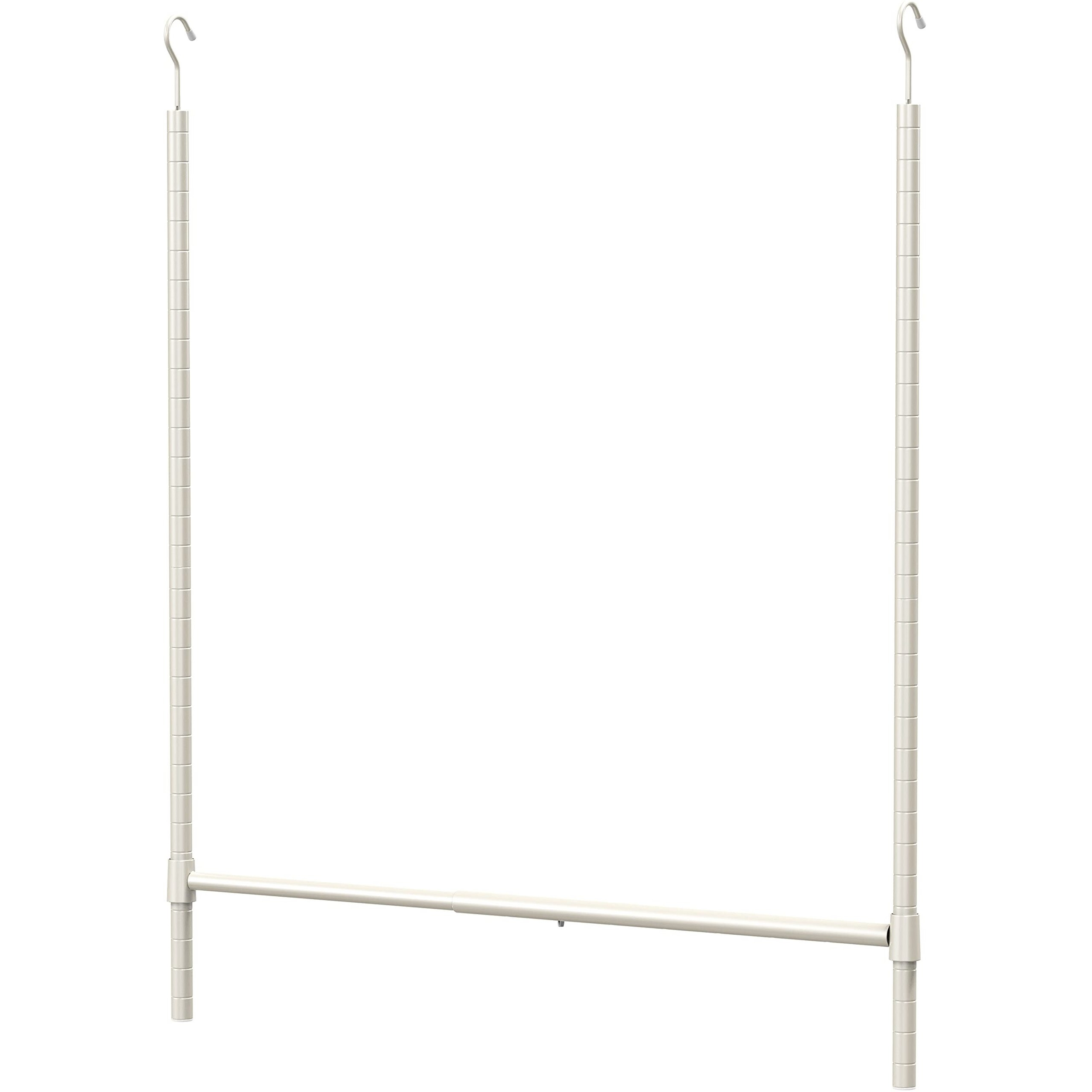 Simple Houseware Adjustable Closet Hanging Rod  White