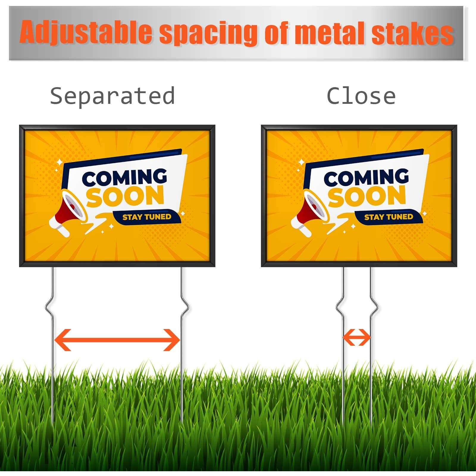 18 Pack Yard Sign Stakes - Heavy Duty Metal Wire Stakes For Garden Lawn Signs 13'' Alternative To H Frame Stakes For Corrugated Plastic Yard Signs Holder